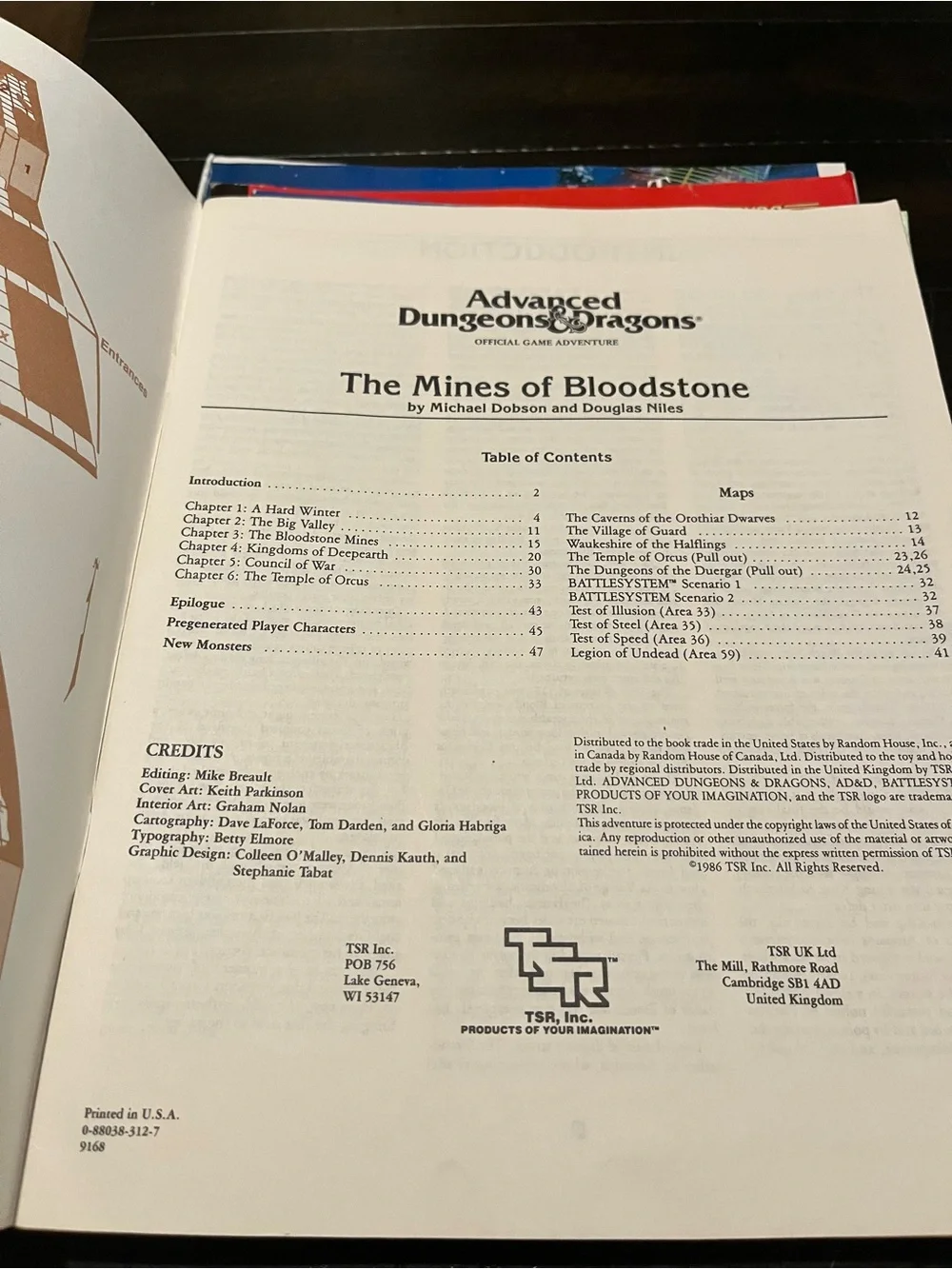 Dungeons & Dragons H2 Mines of Bloodstone 1986 TSR 9168 Original video game mags